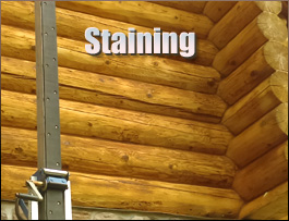  Struthers, Ohio Log Home Staining